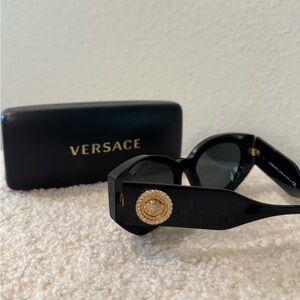 Versace Black Sunglasses with Medusa Logo